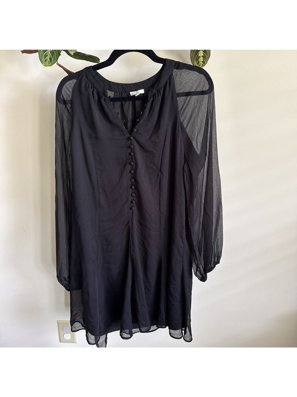 NEW Joie Women's Limited Edition Balloon Sleeve Dress‎ Black M
